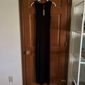 NWT Skims Soft Lounge Sleeveless Dress in Onyx Size Medium